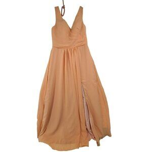 Suzhou NWT Women's Sleeveless Full Length Gown Peach Size 12